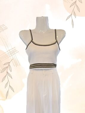 1980s Vintage Great American Sweater Co. White Knit Tank – Size Medium